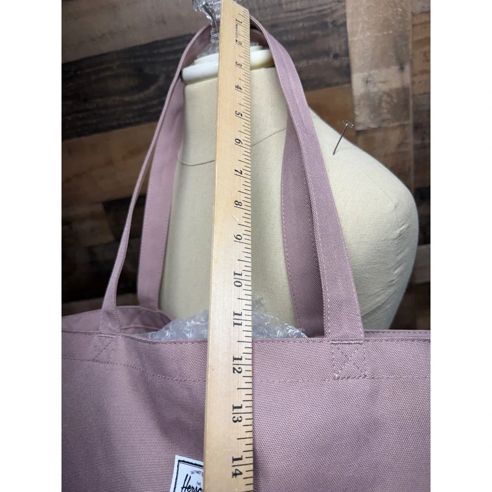 Herschel Supply Co Mica Zip Tote Bag Pink Canvas Large Shoulder Bag